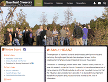 Tablet Screenshot of hazelnut-growers.org.nz